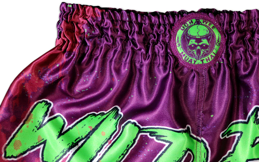 WILD BOY Muay Thai Shorts Extreme Limited Edition (Purple & Neon Green)