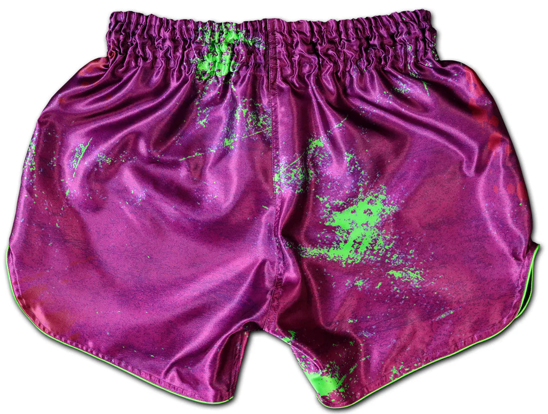 WILD BOY Muay Thai Shorts Extreme Limited Edition (Purple & Neon Green)
