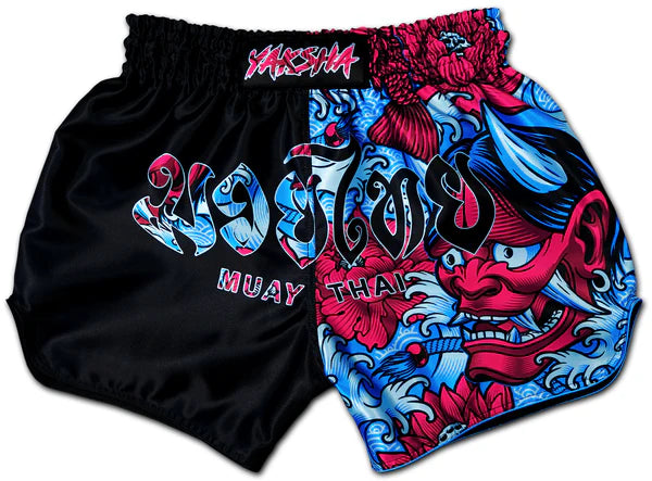 Muay Thai Shorts | YAKSHA | Luk Krʉng Black & Oni