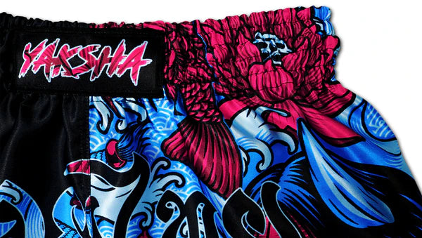 Muay Thai Shorts | YAKSHA | Luk Krʉng Black & Oni