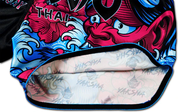 Muay Thai Shorts | YAKSHA | Luk Krʉng Black & Oni