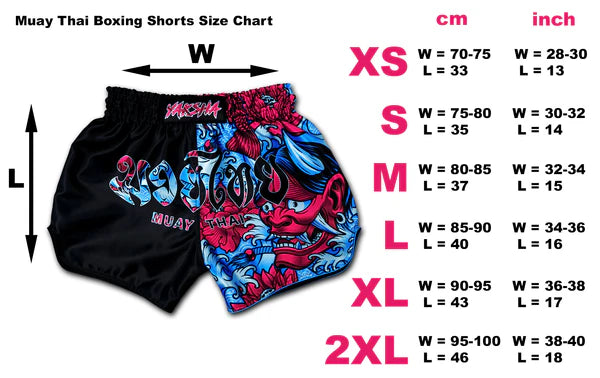 Muay Thai Shorts | YAKSHA | Luk Krʉng Black & Oni