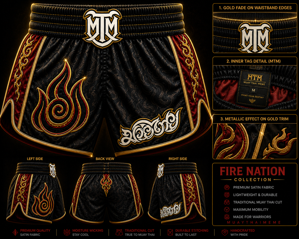 Fire Nation Muay Thai Shorts | Four Nations Collection