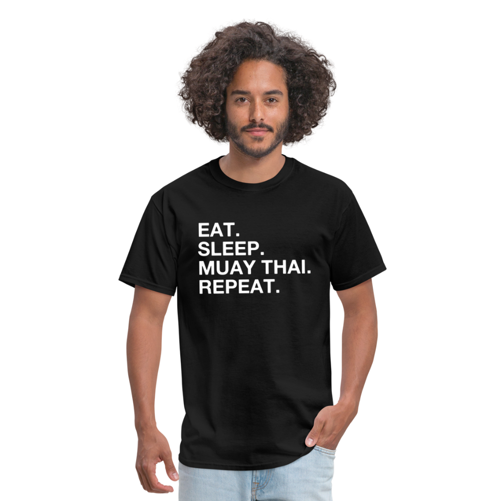 eat sleep muay thai Classic T-Shirt - black
