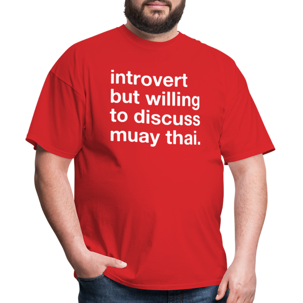 introvert muay thai Classic T-Shirt - red