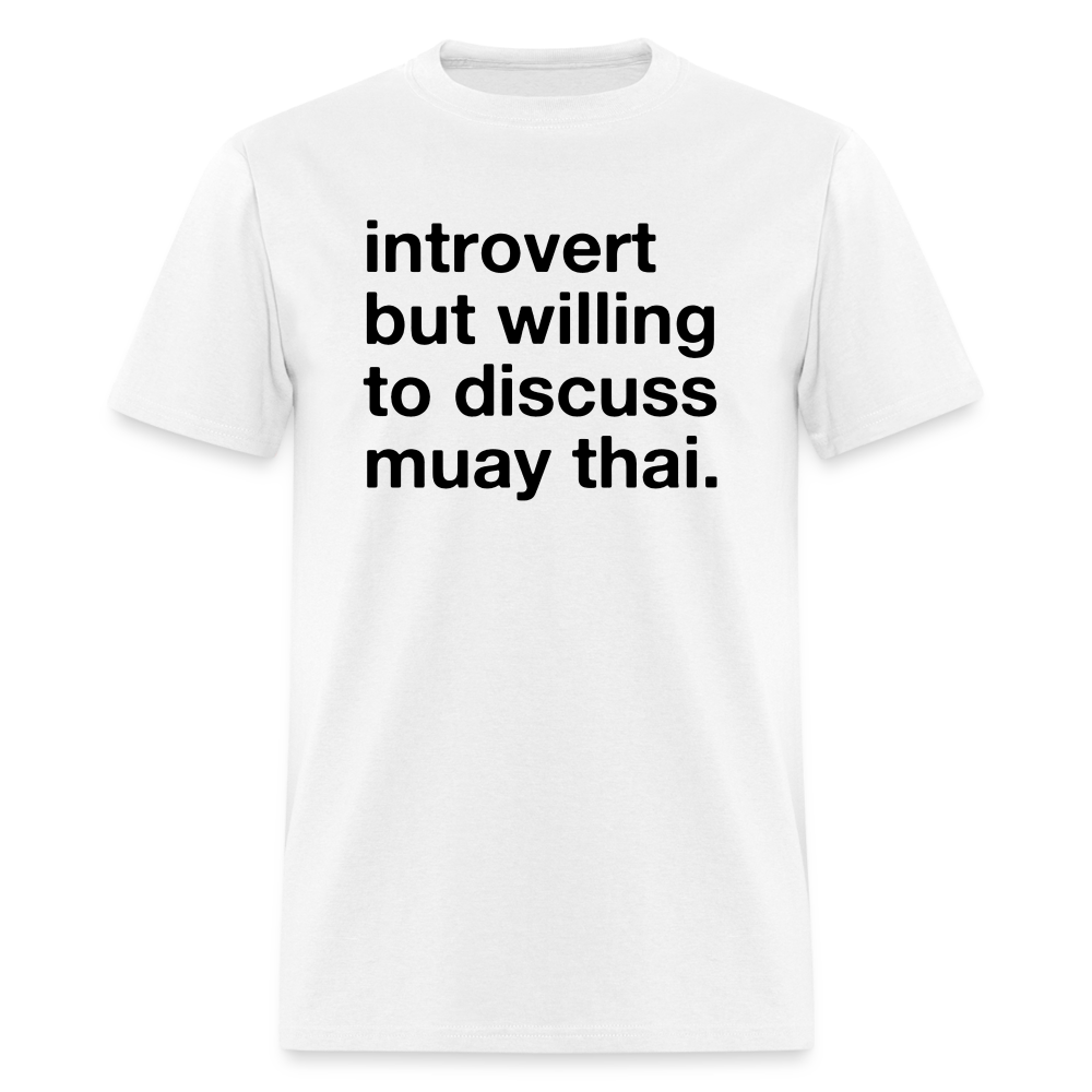 introvert muay thai Classic T-Shirt - white