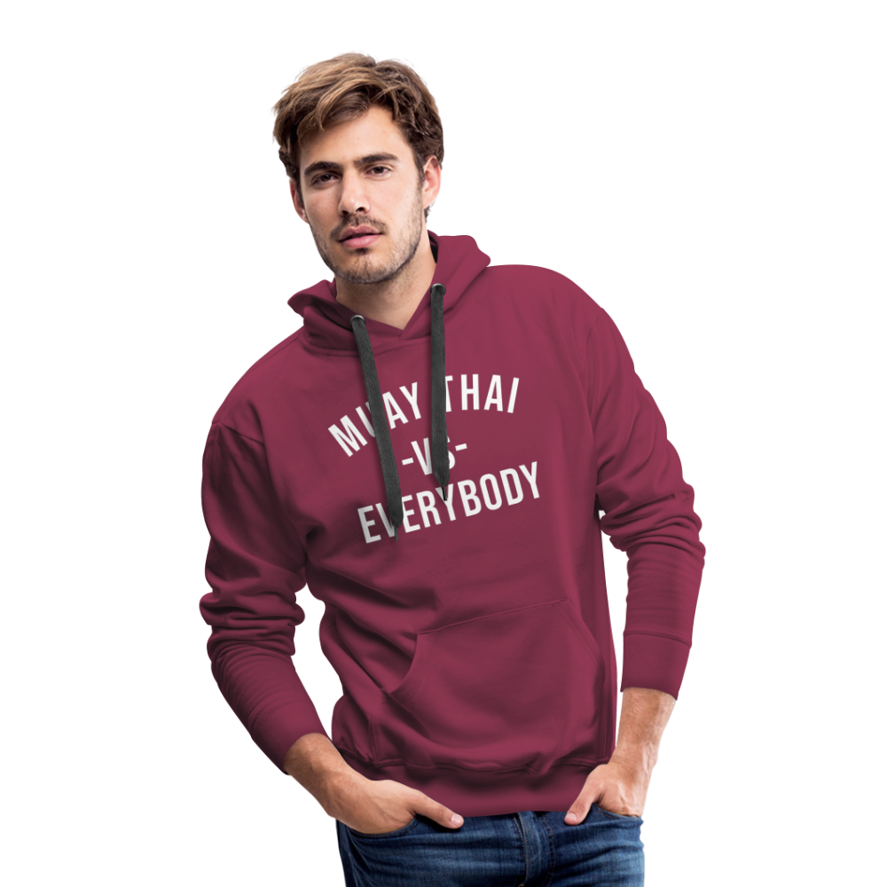 Muay Thai vs Everybody Adult Hoodie - burgundy