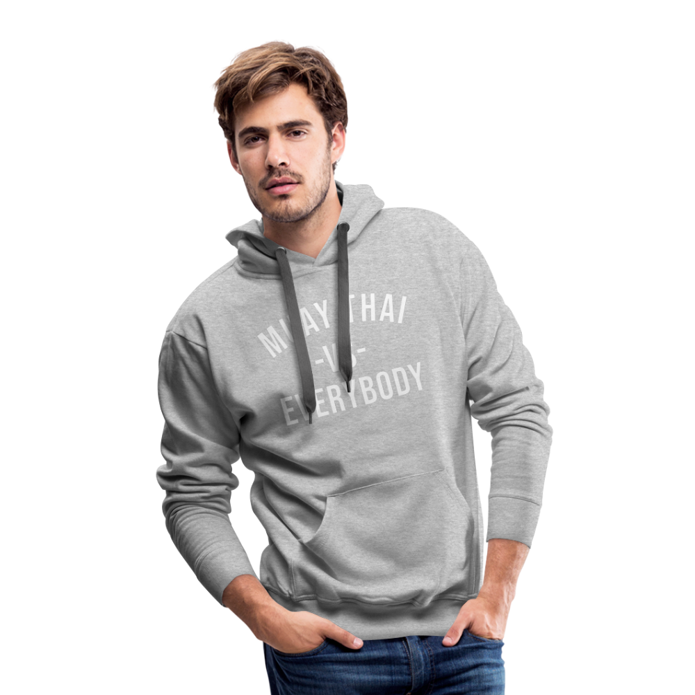 Muay Thai vs Everybody Adult Hoodie - heather grey