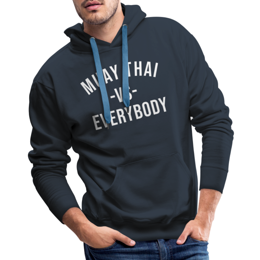 Muay Thai vs Everybody Adult Hoodie - navy