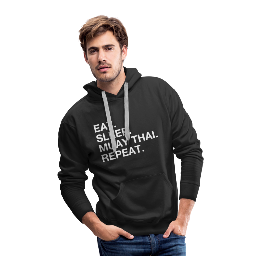 eat sleep muay thai Adult Hoodie - black