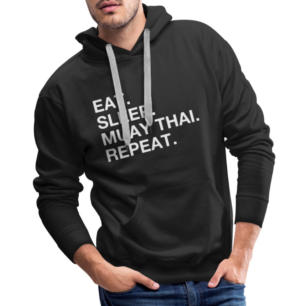 eat sleep muay thai Adult Hoodie - black
