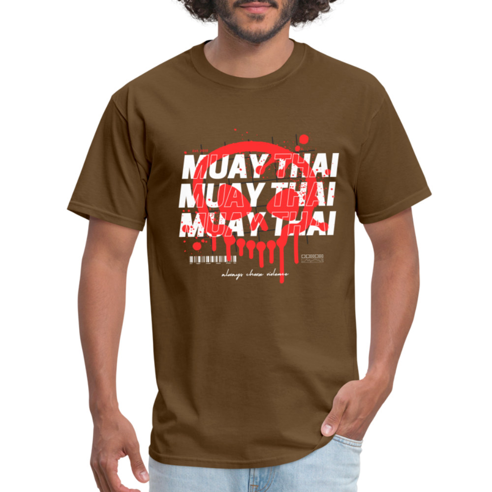 Muay Thai Skull Classic T-Shirt - brown