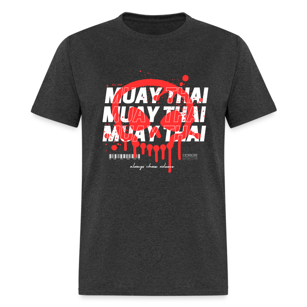 Muay Thai Skull Classic T-Shirt - heather black