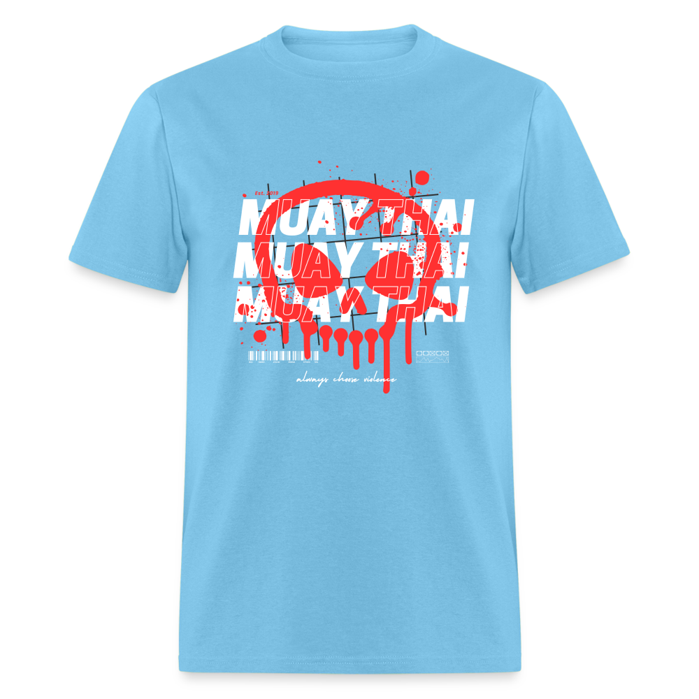 Muay Thai Skull Classic T-Shirt - aquatic blue