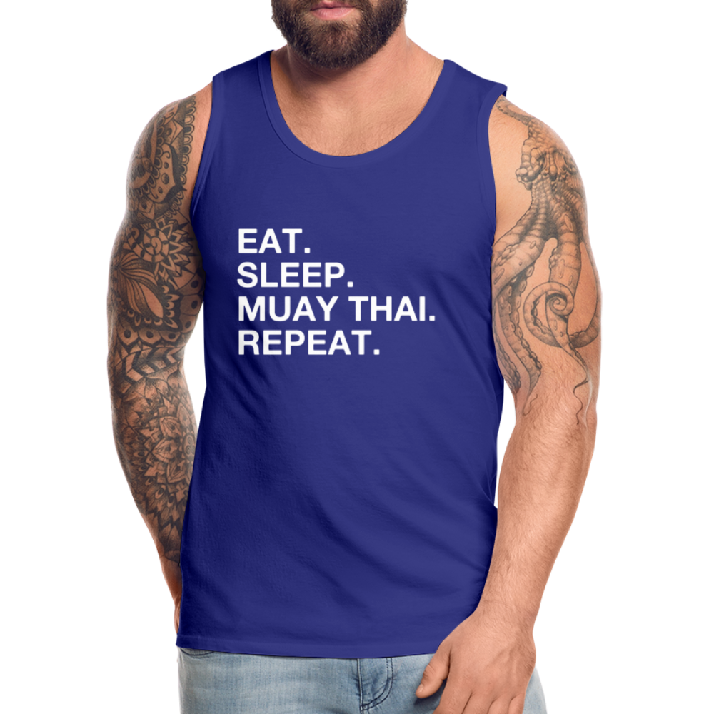 Eat Sleep Muay Thai Tank - royal blue