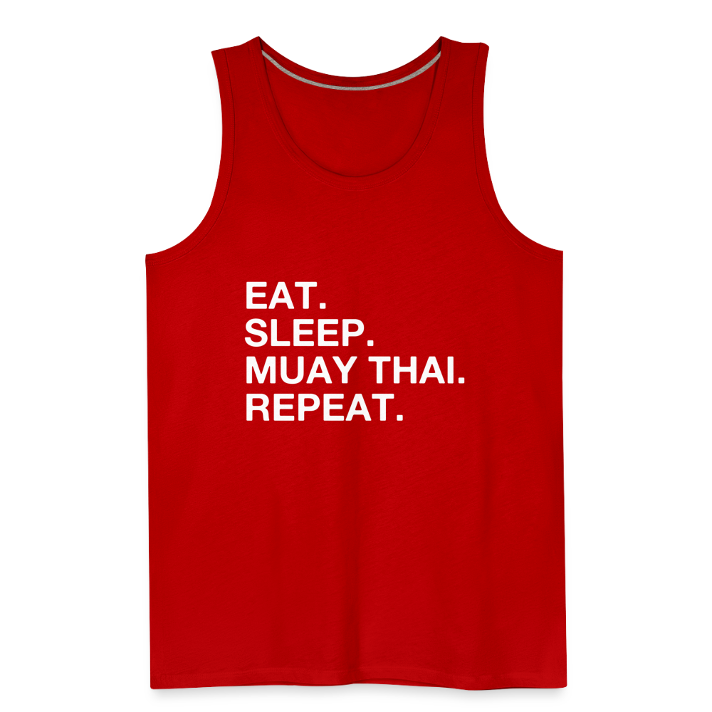 Eat Sleep Muay Thai Tank - red