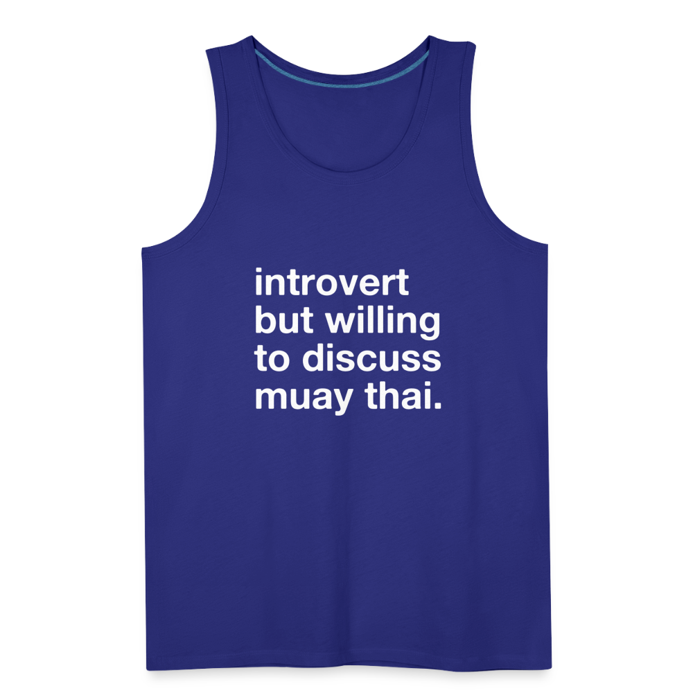 Introvert Muay Thai Tank - royal blue