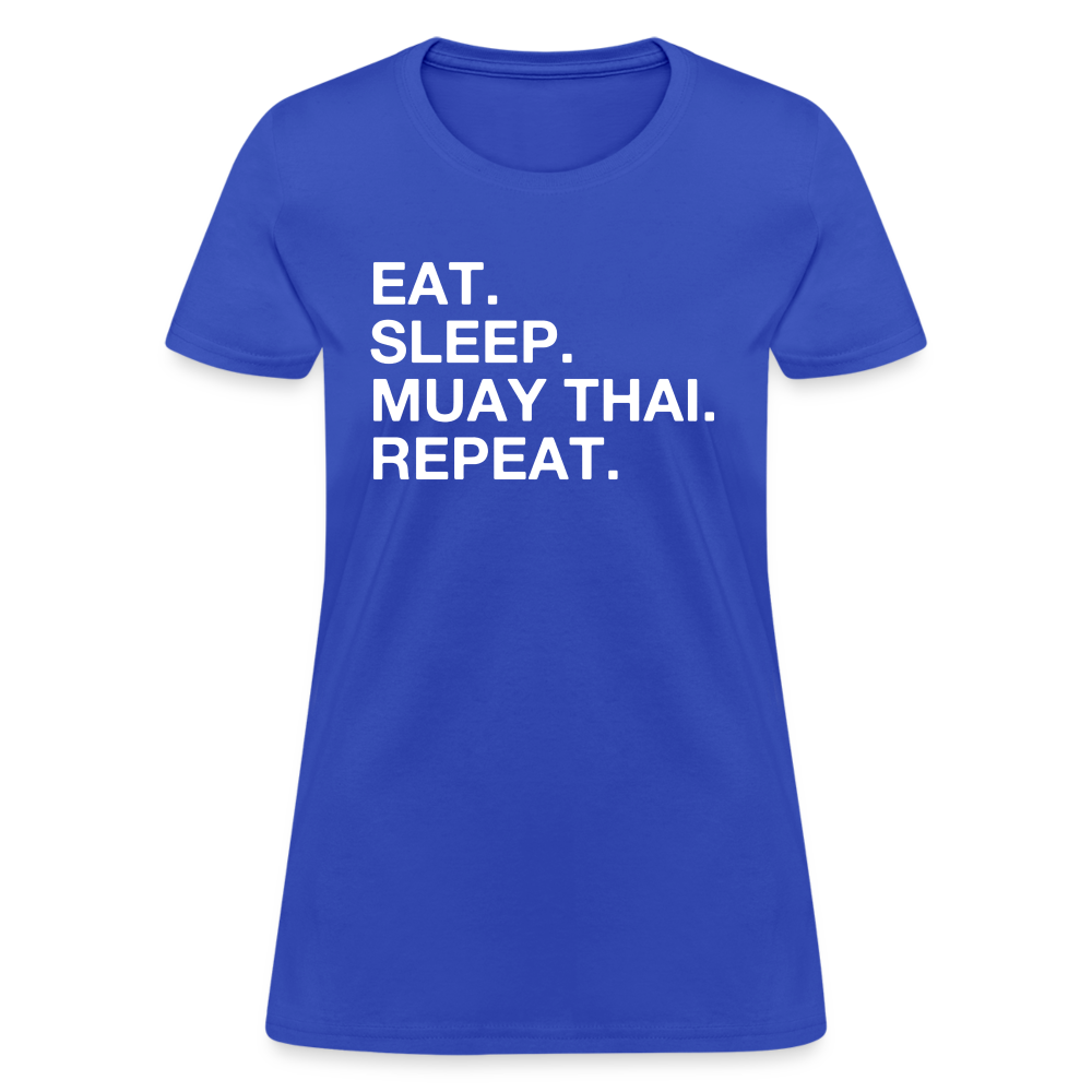 Eat Sleep Muay Thai Women's T-Shirt - royal blue
