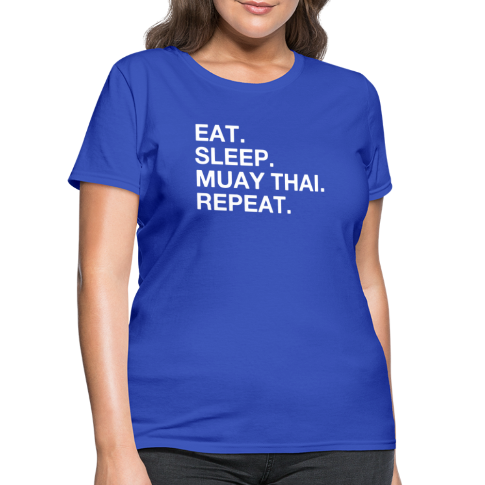 Eat Sleep Muay Thai Women's T-Shirt - royal blue