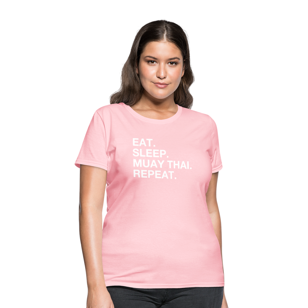 Eat Sleep Muay Thai Women's T-Shirt - pink