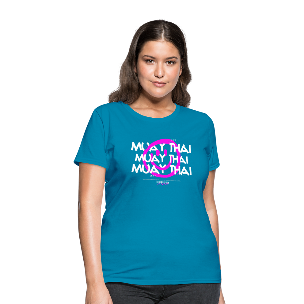Smile Muay Thai Women's T-Shirt - turquoise