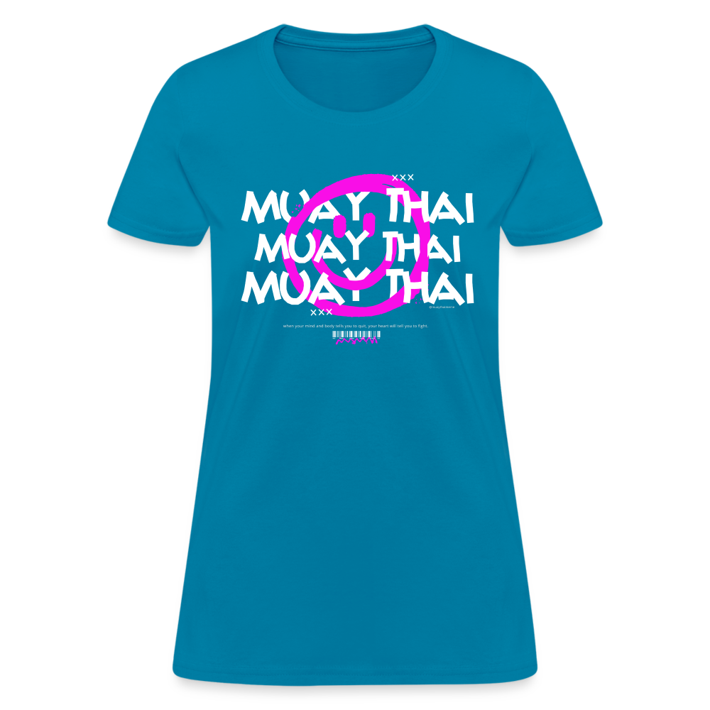 Smile Muay Thai Women's T-Shirt - turquoise