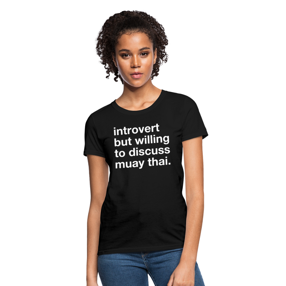 Introvert Muay Thai Women T-Shirt - black