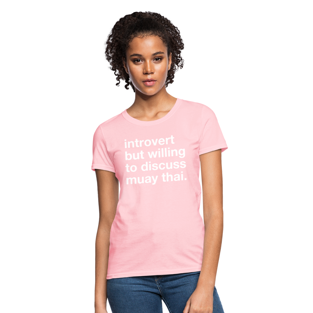 Introvert Muay Thai Women T-Shirt - pink