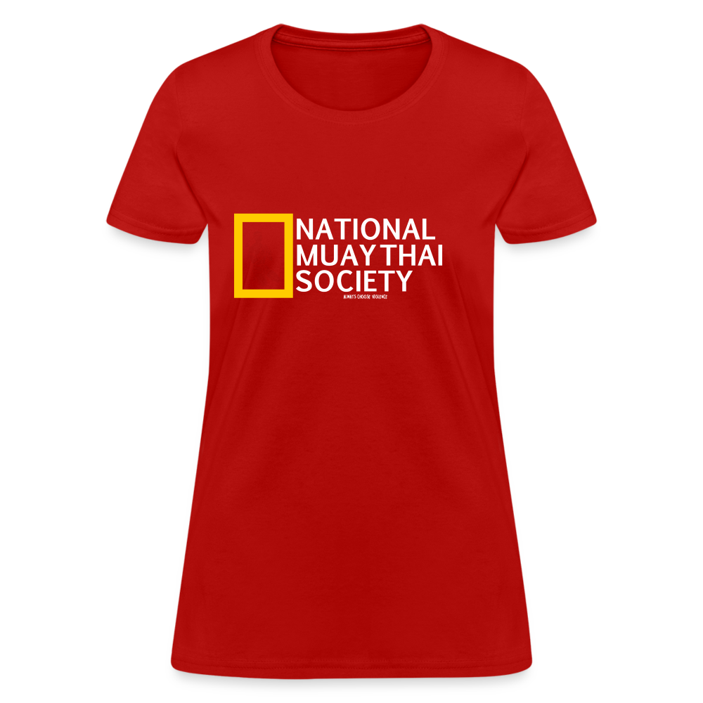 National Muay Thai Society Women's T-Shirt - red