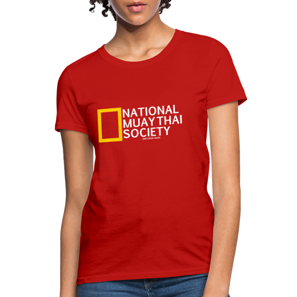 National Muay Thai Society Women's T-Shirt - red