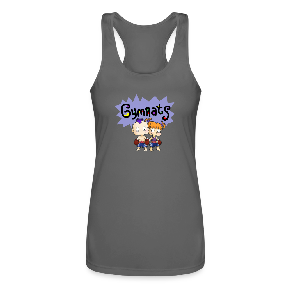 GymRats Muay Thai Women’s Racerback Tank Top - charcoal