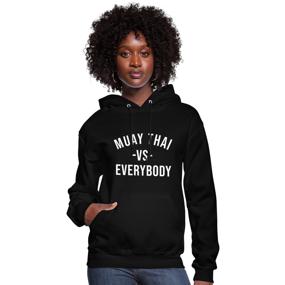 Muay Thai vs Everybody Women's Hoodie - black