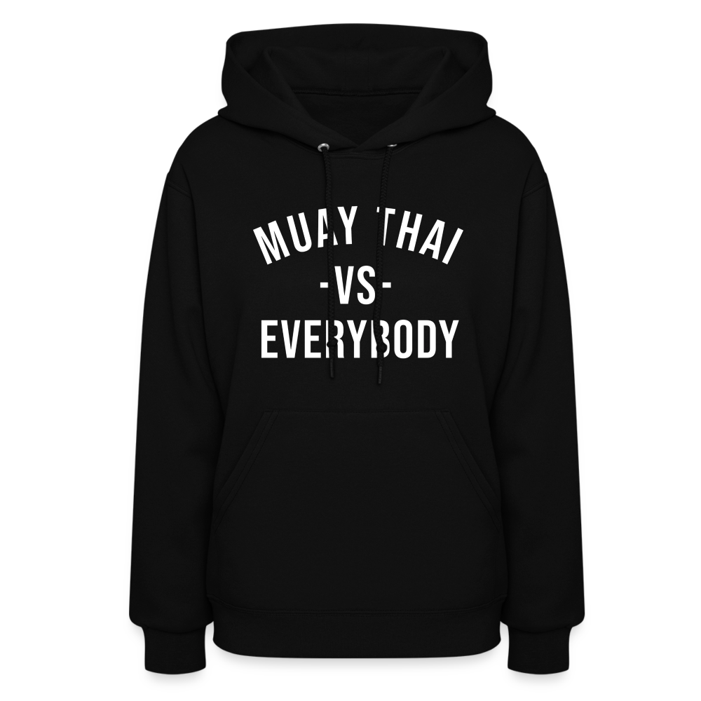 Muay Thai vs Everybody Women's Hoodie - black