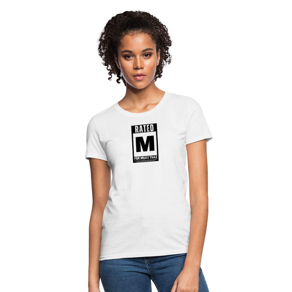 Rated M for Muay Thai Women's T-Shirt - white