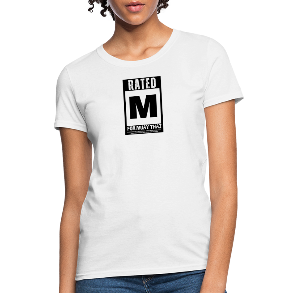 Rated M for Muay Thai Women's T-Shirt - white