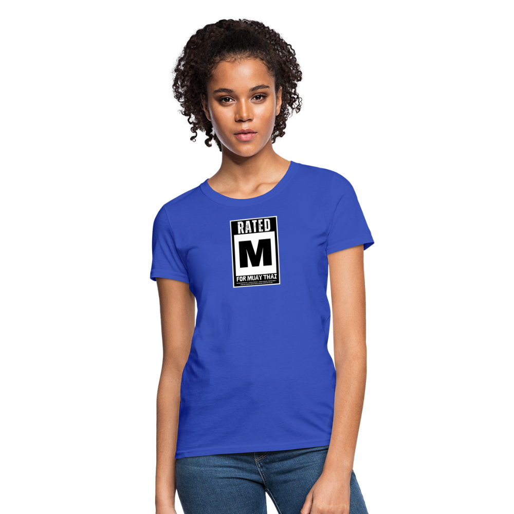 Rated M for Muay Thai Women's T-Shirt - royal blue