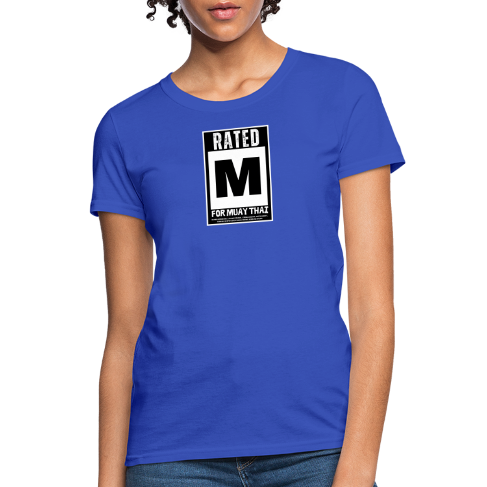 Rated M for Muay Thai Women's T-Shirt - royal blue