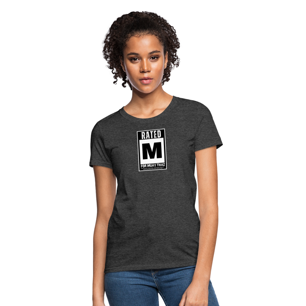 Rated M for Muay Thai Women's T-Shirt - heather black