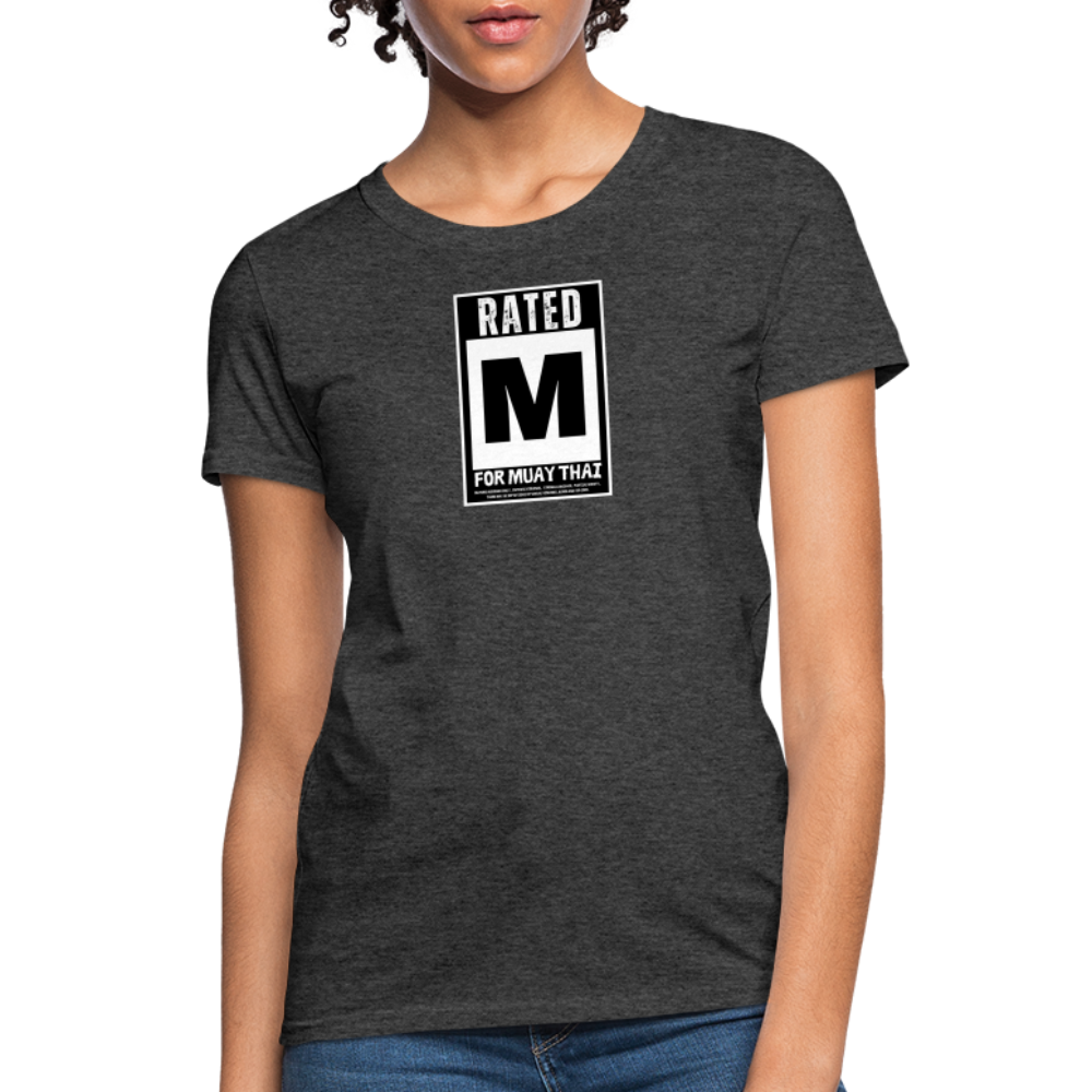 Rated M for Muay Thai Women's T-Shirt - heather black