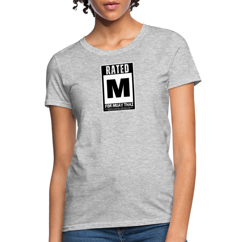 Rated M for Muay Thai Women's T-Shirt - heather gray