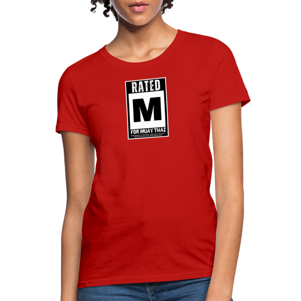Rated M for Muay Thai Women's T-Shirt - red