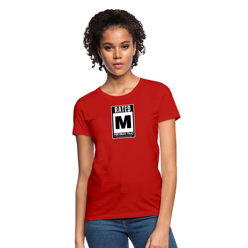 Rated M for Muay Thai Women's T-Shirt - red