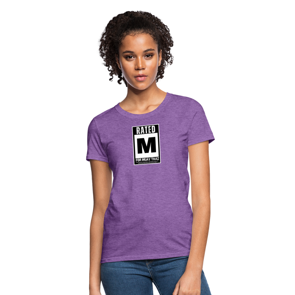 Rated M for Muay Thai Women's T-Shirt - purple heather