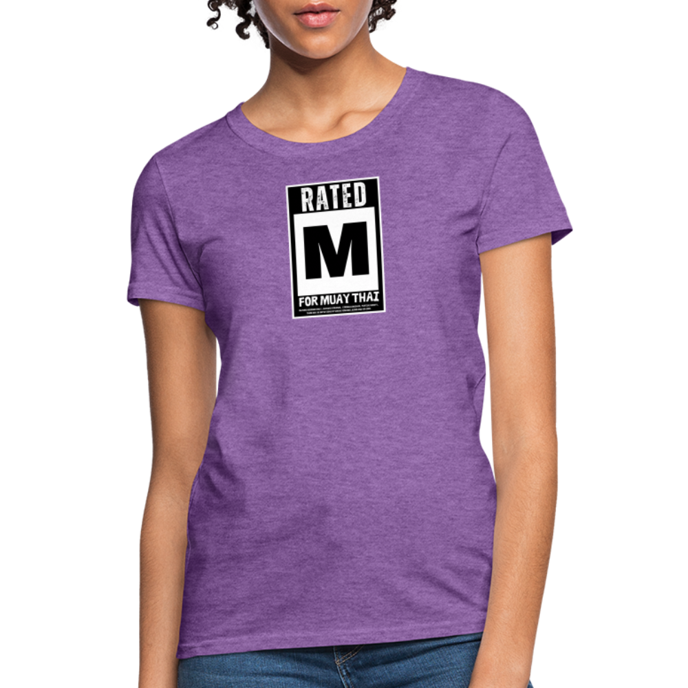 Rated M for Muay Thai Women's T-Shirt - purple heather
