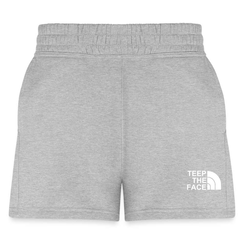 Teep The Face Women's Jogger Short - heather gray
