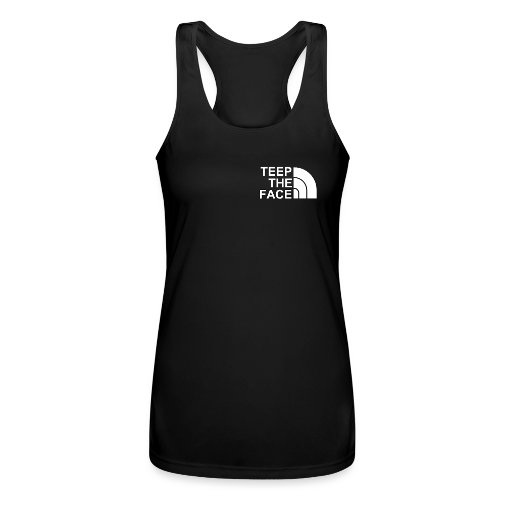 Teep The Face Women’s Performance Racerback Tank Top - black
