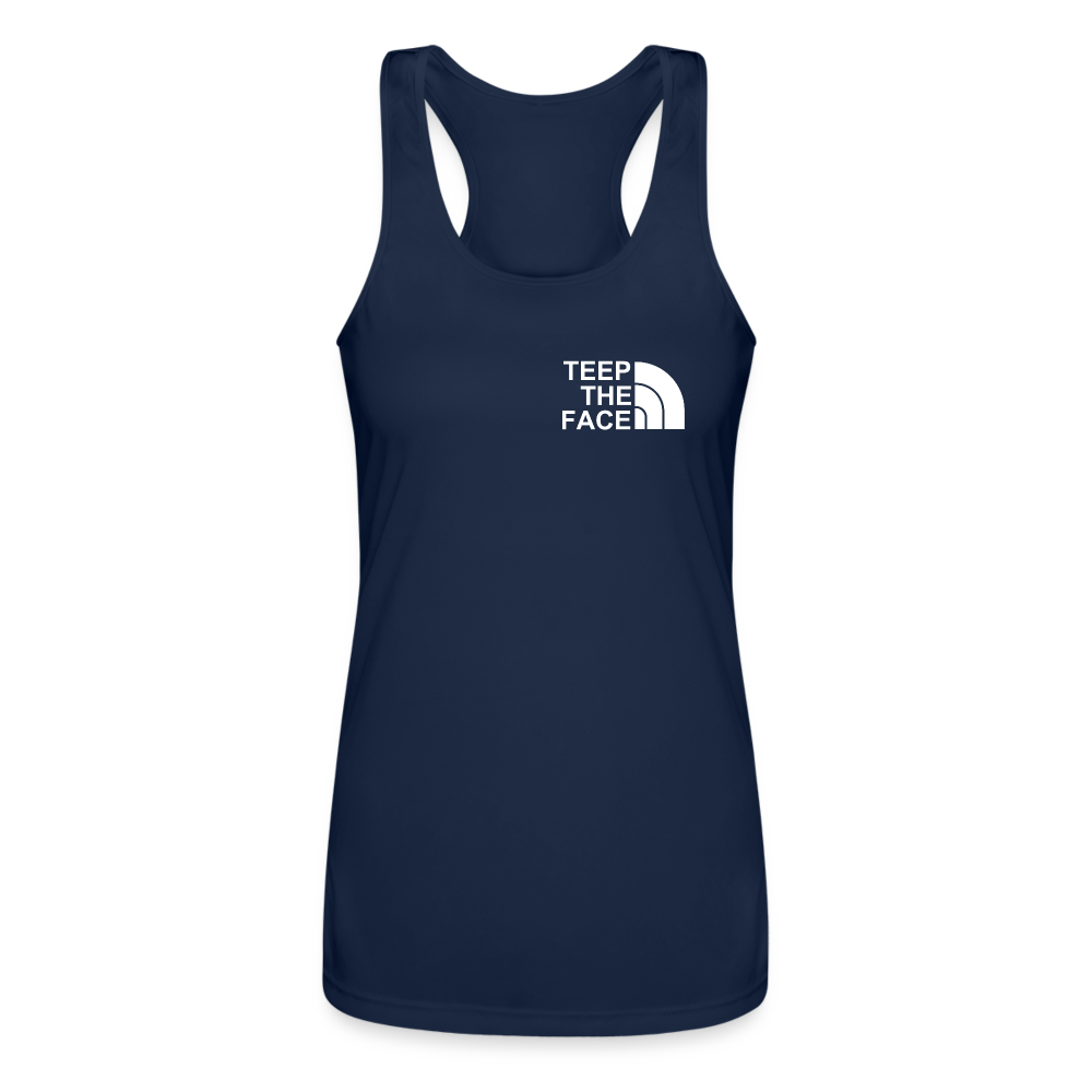 Teep The Face Women’s Performance Racerback Tank Top - navy