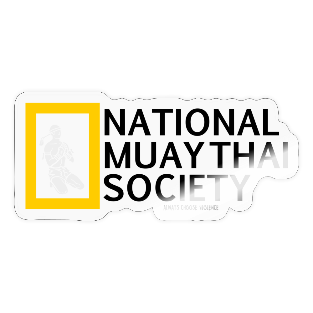 National Muay Thai Society Sticker - transparent glossy