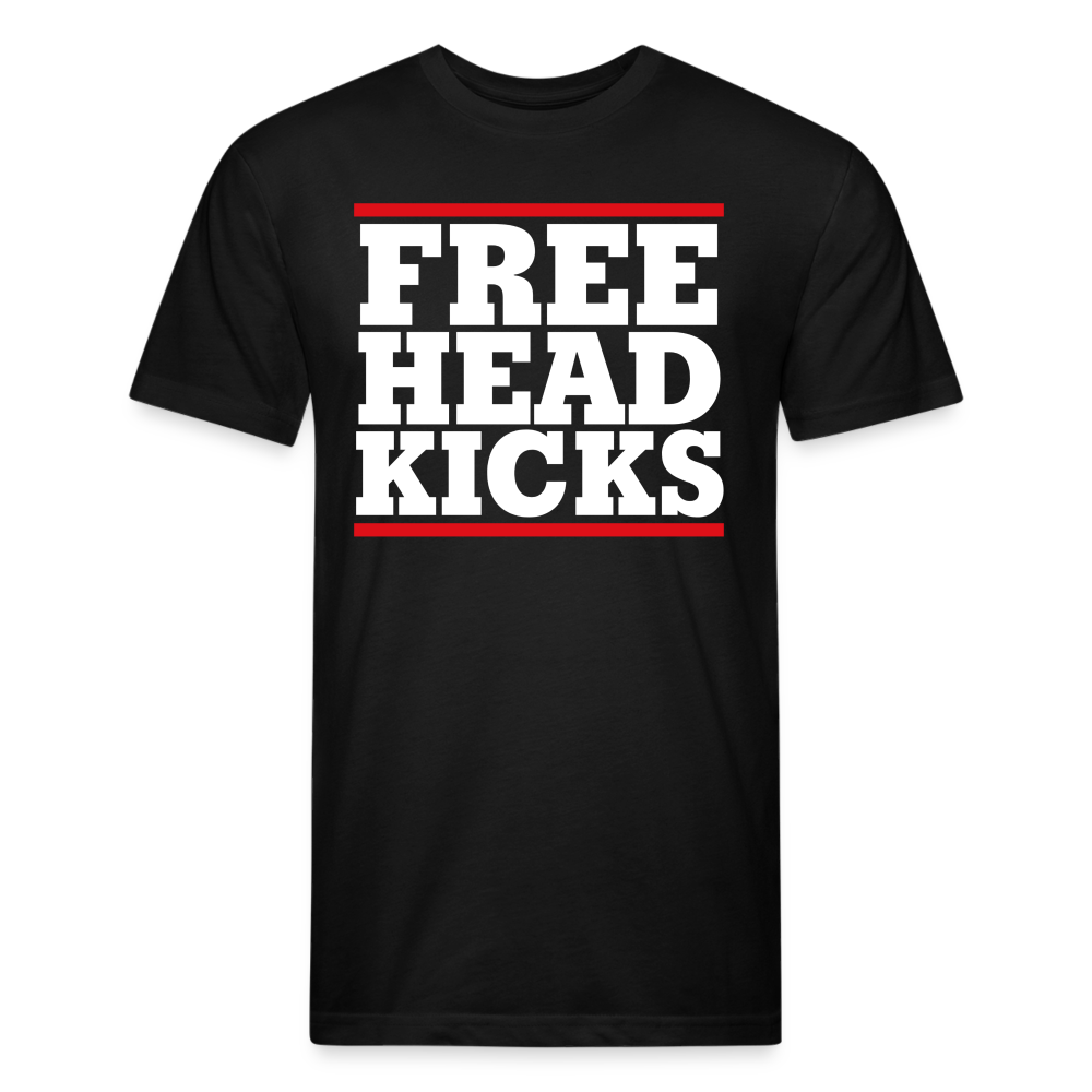 Free Head Kicks Fitted Cotton/Poly T-Shirt - black