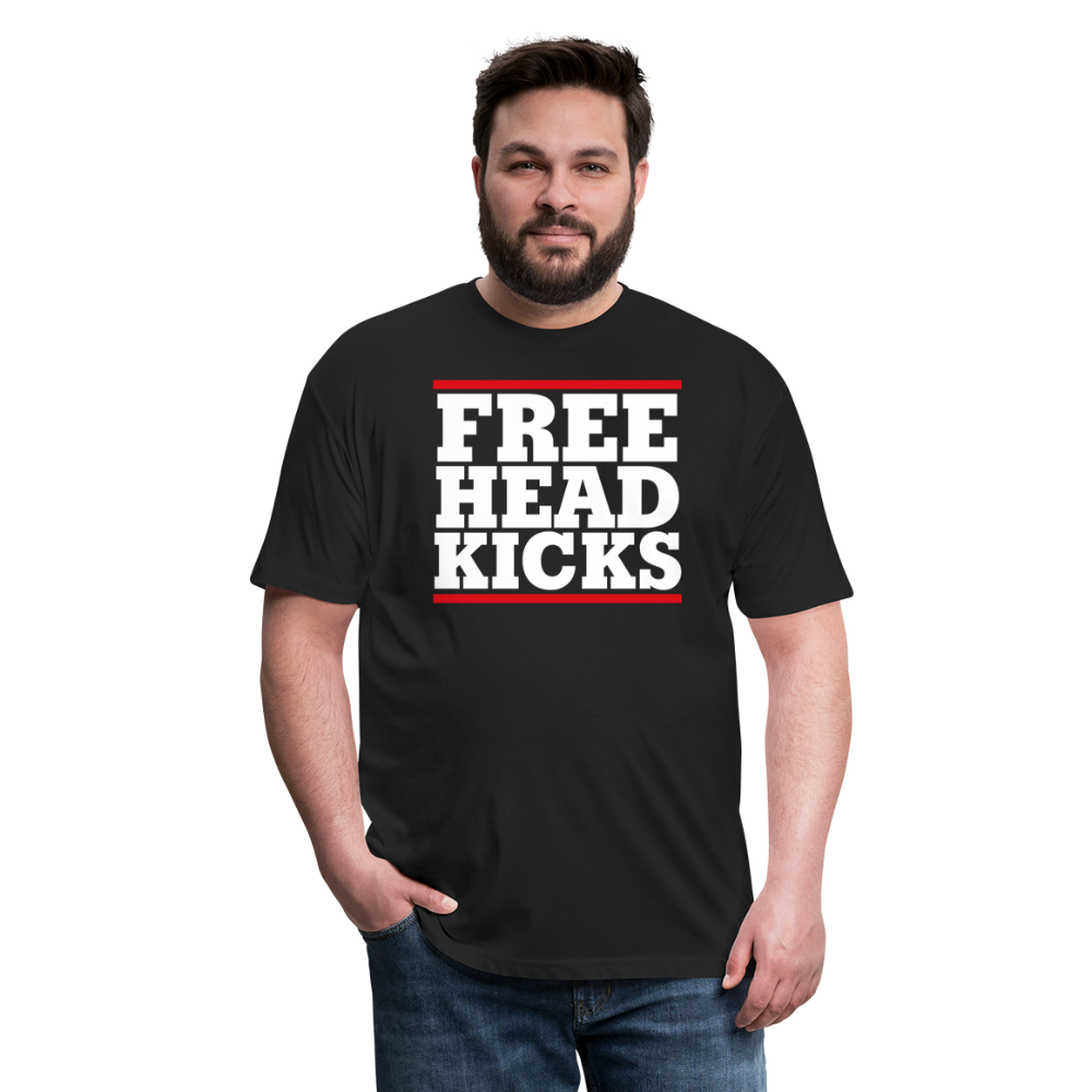 Free Head Kicks Fitted Cotton/Poly T-Shirt - black